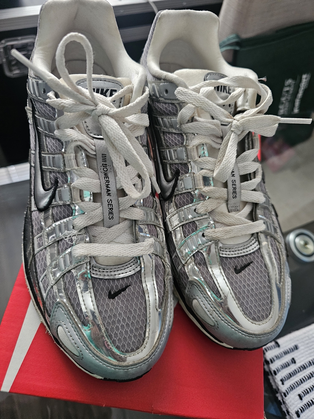 Nike Women’s Silver/Gray Air-Style Running Sneakers